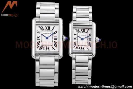 Cartier - Tank Must De Cartier 316F SS/SS White F1F Swiss Quartz
