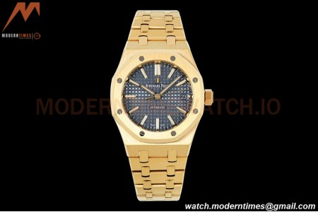 Audemars Piguet - Royal Oak 37mm 15450BA YG/YG Blue Stick IPF A3120