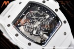 Richard Mille - RM055 Bubba Watson White CER/RU Blk/Blk Rehaut Skeleton SZF RMUL2