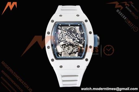 Richard Mille - RM055 Bubba Watson White CER/RU Blu/Blk Rehaut Skeleton SZF RMUL2