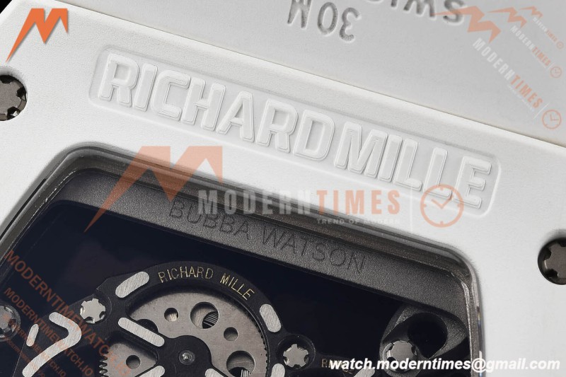 Richard Mille - RM055 Bubba Watson White CER/RU Blu/Blk Rehaut Skeleton SZF RMUL2