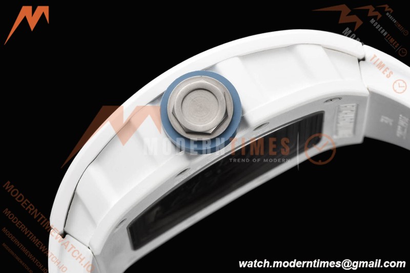 Richard Mille - RM055 Bubba Watson White CER/RU Blu/Blk Rehaut Skeleton SZF RMUL2