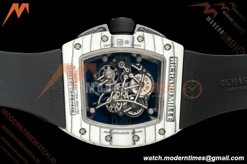 Richard Mille - RM061 Yohan Blake White NTPT Black Skeleton RF Free Sprung Titanium RMUL2