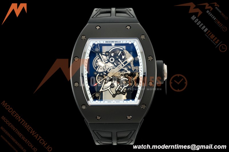 Richard Mille - RM055 Bubba Watson BLK/WHT CER/RU Gray Rehaut Skeleton ZF V3 RMUL2