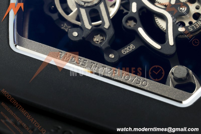 Richard Mille - RM055 Bubba Watson BLK/WHT CER/RU Gray Rehaut Skeleton ZF V3 RMUL2