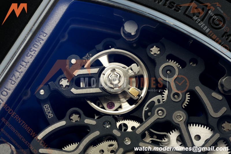 Richard Mille - RM055 Bubba Watson BLK/WHT CER/RU Gray Rehaut Skeleton ZF V3 RMUL2