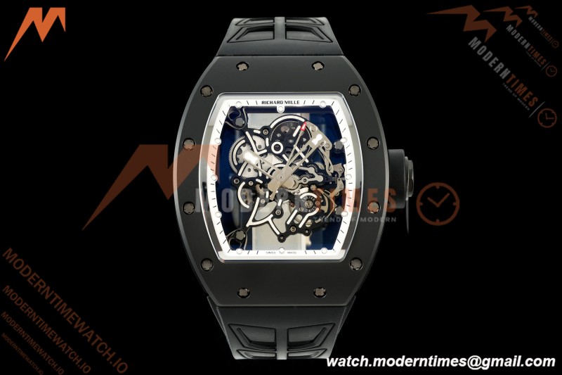 Richard Mille - RM055 Bubba Watson Black CER/RU White Rehaut Skeleton ZF V3 RMUL2 | 리차드 밀 - RM055 버바 왓슨 블랙 CER/RU 화이트 르호 스켈레톤 ZF V3 RMUL2