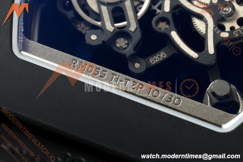 Richard Mille - RM055 Bubba Watson Black CER/RU White Rehaut Skeleton ZF V3 RMUL2 | 리차드 밀 - RM055 버바 왓슨 블랙 CER/RU 화이트 르호 스켈레톤 ZF V3 RMUL2
