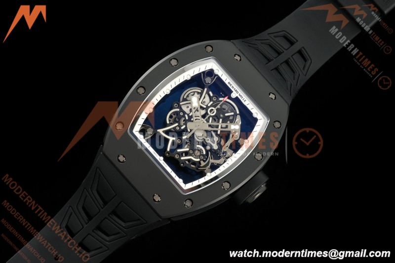Richard Mille - RM055 Bubba Watson Black CER/RU White Rehaut Skeleton ZF V3 RMUL2 | 리차드 밀 - RM055 버바 왓슨 블랙 CER/RU 화이트 르호 스켈레톤 ZF V3 RMUL2