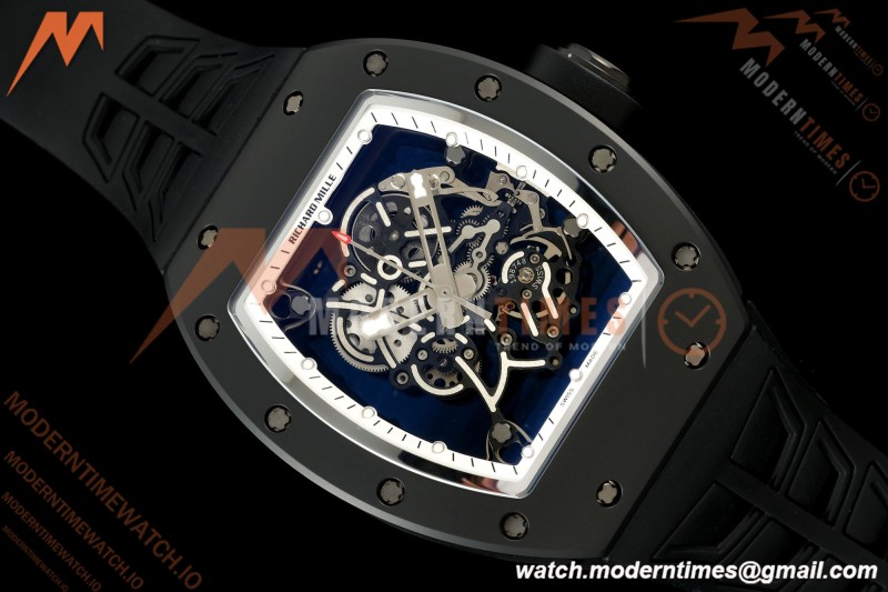 Richard Mille - RM055 Bubba Watson Black CER/RU White Rehaut Skeleton ZF V3 RMUL2 | 리차드 밀 - RM055 버바 왓슨 블랙 CER/RU 화이트 르호 스켈레톤 ZF V3 RMUL2