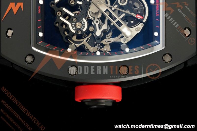 Richard Mille - RM055 Bubba Watson Black CER/RU Black/Red Rehaut Skeleton ZF V3 RMUL2