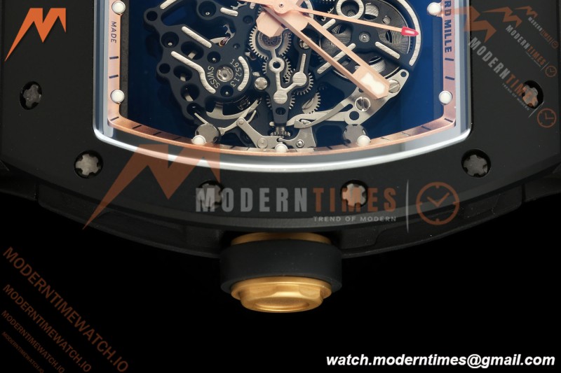Richard Mille - RM055 Bubba Watson Asia Edition Black CER/RU Blk/Gold Rehaut Skeleton APSF RMUL2