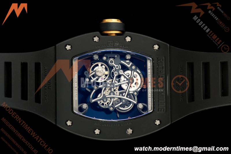 Richard Mille - RM055 Bubba Watson Asia Edition Black CER/RU Blk/Gold Rehaut Skeleton APSF RMUL2