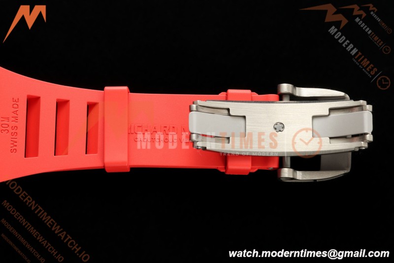 Richard Mille - RM055 Bubba Watson Asia Edition Black CER/RU Blk/Red Rehaut Skeleton APSF RMUL2