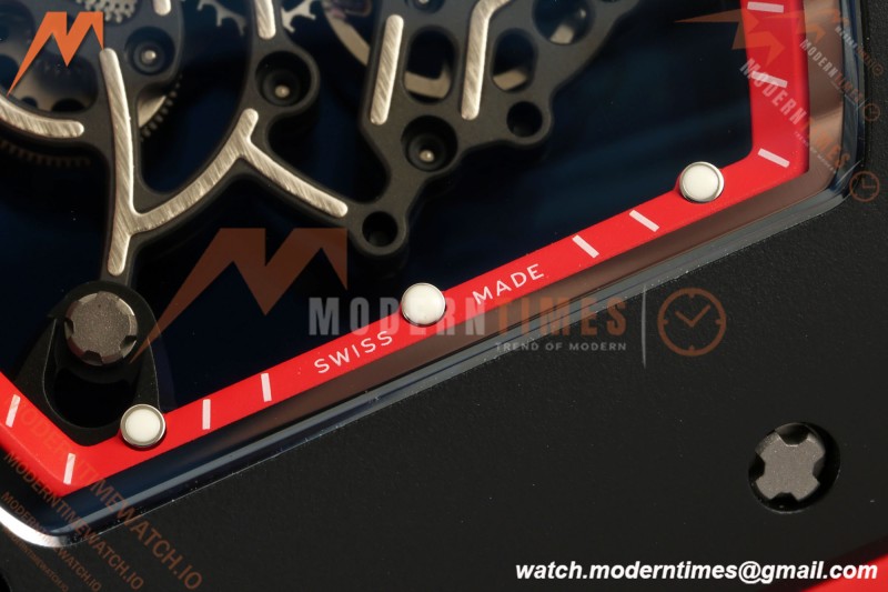 Richard Mille - RM055 Bubba Watson Asia Edition Black CER/RU Blk/Red Rehaut Skeleton APSF RMUL2