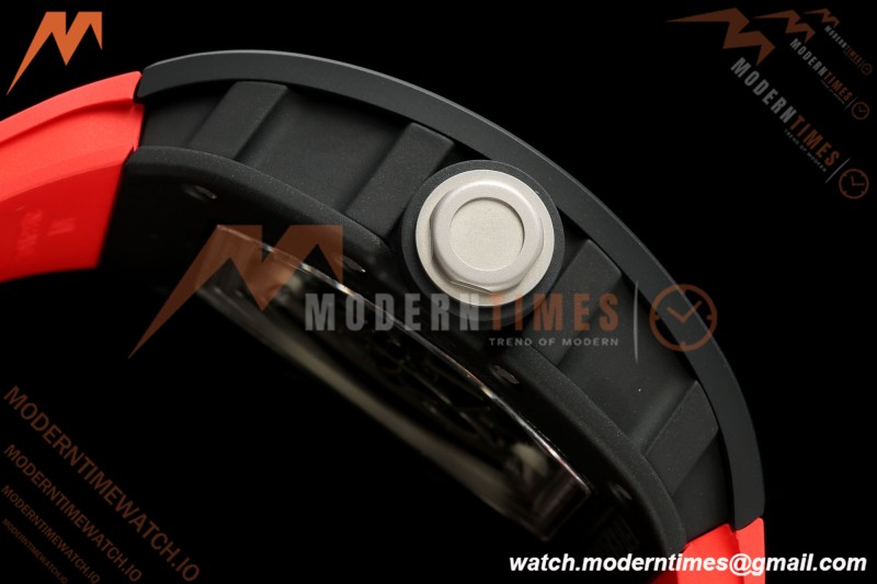 Richard Mille - RM055 Bubba Watson Asia Edition Black CER/RU Blk/Red Rehaut Skeleton APSF RMUL2