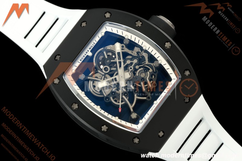 Richard Mille - RM055 Bubba Watson Asia Edition Black CER/RU Blk/Wht Rehaut Skeleton APSF RMUL2