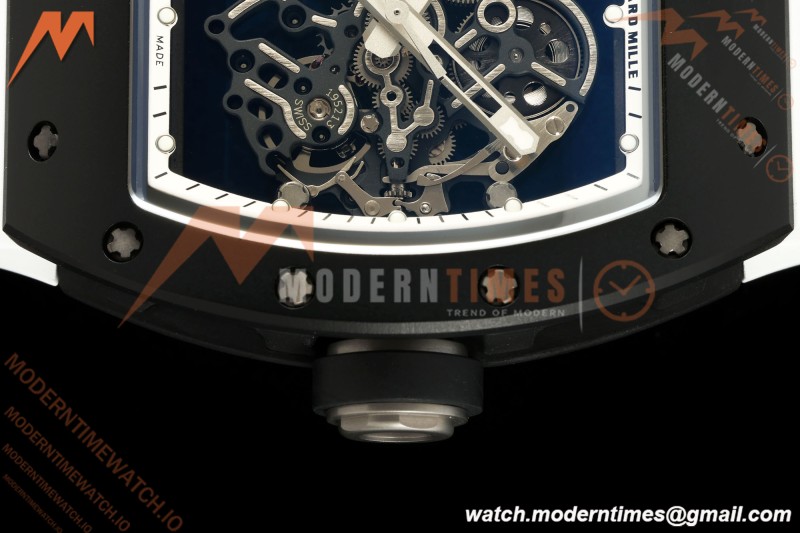 Richard Mille - RM055 Bubba Watson Asia Edition Black CER/RU Blk/Wht Rehaut Skeleton APSF RMUL2
