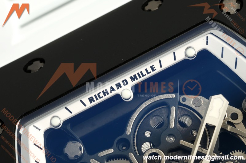 Richard Mille - RM055 Bubba Watson Asia Edition Black CER/RU Blk/Wht Rehaut Skeleton APSF RMUL2