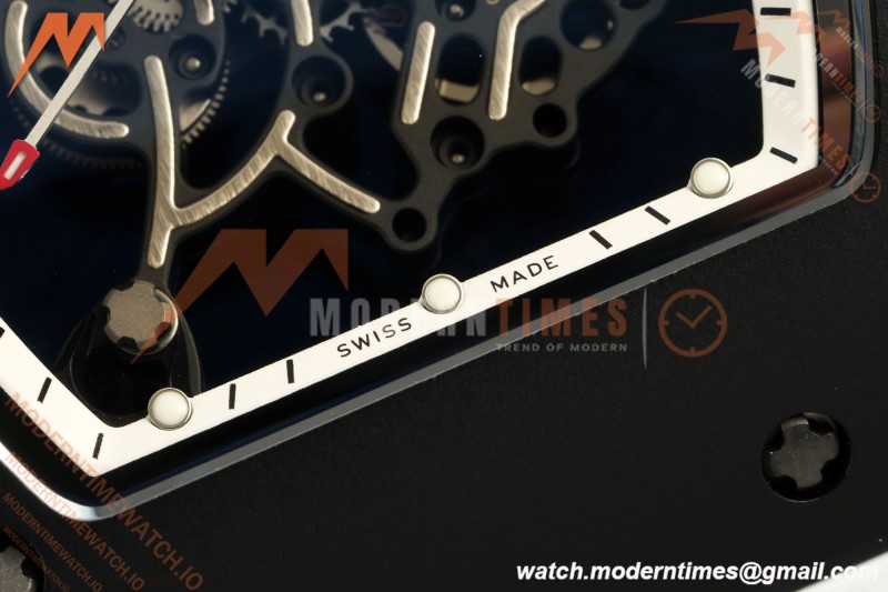 Richard Mille - RM055 Bubba Watson Asia Edition Black CER/RU Blk/Wht Rehaut Skeleton APSF RMUL2