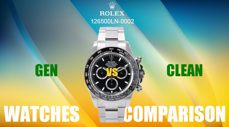 Gen vs Rep - Clean Rolex Daytona 126500-0002 Black Dial