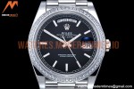 Rolex - DayDate 40mm Flt Dia SS/SS Black/Stk GSF A2836 Mod
