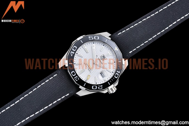 Tag Heuer - Aquaracer Caliber 5 41mm SS/NY White V6F A2824
