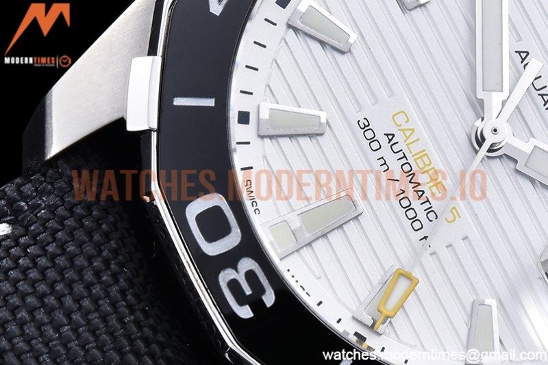 Tag Heuer - Aquaracer Caliber 5 41mm SS/NY White V6F A2824
