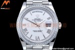 Rolex - DayDate 40mm Flt Dia SS/SS White/Rm GSF A2836 Mod