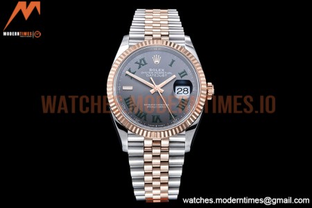 Rolex - DJ 36mm Jub Flt 904L RG/SS Grey/Rm VSF VS3235