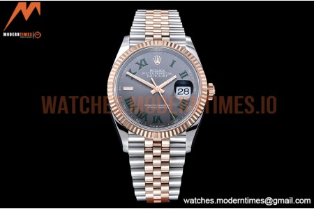 Rolex - DJ 36mm Jub Flt 904L RG/SS Grey/Rm VSF VS3235