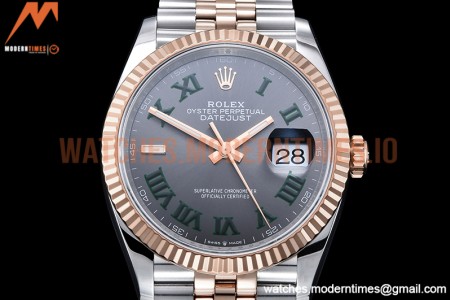 Rolex - DJ 36mm Jub Flt 904L RG/SS Grey/Rm VSF VS3235