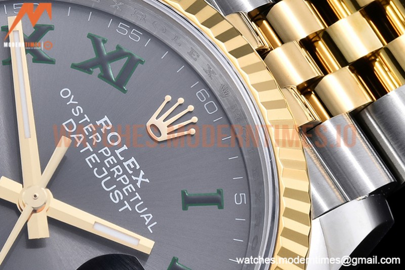 Rolex - DJ 36mm Jub Flt 904L YG/SS Grey/Rm VSF VS3235