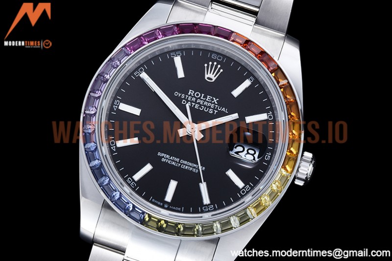 Rolex - DJ2 41mm Oys MC-Dia 904L SS/SS Blk/Stk JVS VR3235