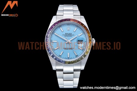 Rolex - DJ2 41mm Oys MC-Dia 904L SS/SS T-Blue/Stk JVS VR3235