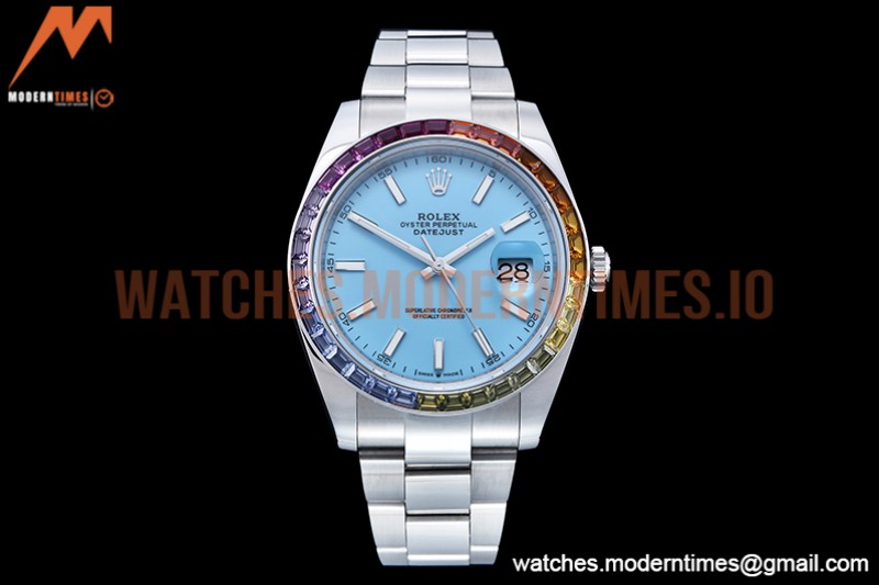 Rolex - DJ2 41mm Oys MC-Dia 904L SS/SS T-Blue/Stk JVS VR3235