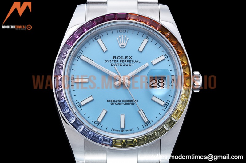 Rolex - DJ2 41mm Oys MC-Dia 904L SS/SS T-Blue/Stk JVS VR3235