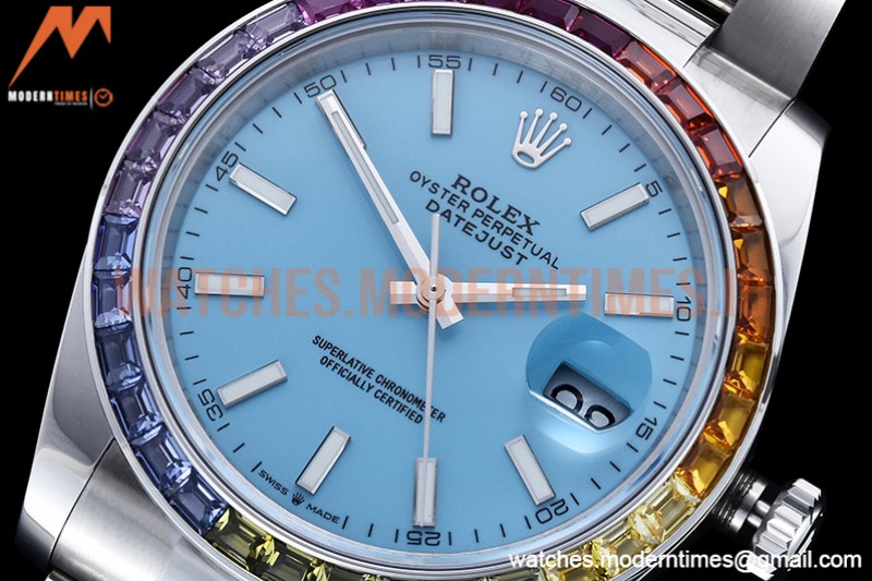 Rolex - DJ2 41mm Oys MC-Dia 904L SS/SS T-Blue/Stk JVS VR3235