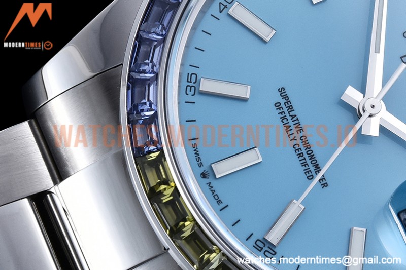 Rolex - DJ2 41mm Oys MC-Dia 904L SS/SS T-Blue/Stk JVS VR3235