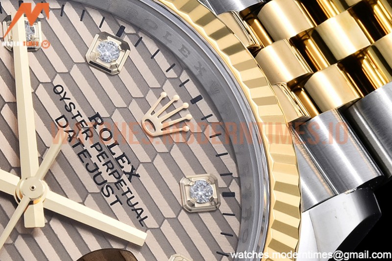 Rolex - DJ 36mm Jub Flt 904L YG/SS P-Gold/Dia VSF VS3235