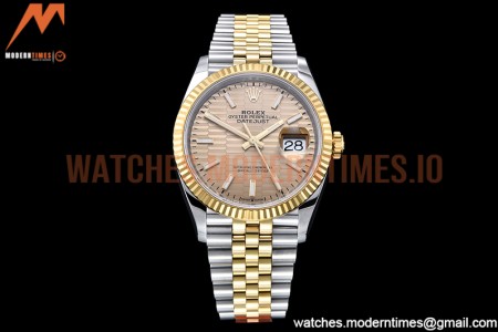 Rolex - DJ 36mm Jub Flt 904L YG/SS P-Gold/Stk VSF VS3235