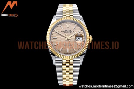 Rolex - DJ 36mm Jub Flt 904L YG/SS P-Gold/Stk VSF VS3235