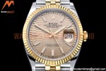 Rolex - DJ 36mm Jub Flt 904L YG/SS P-Gold/Stk VSF VS3235