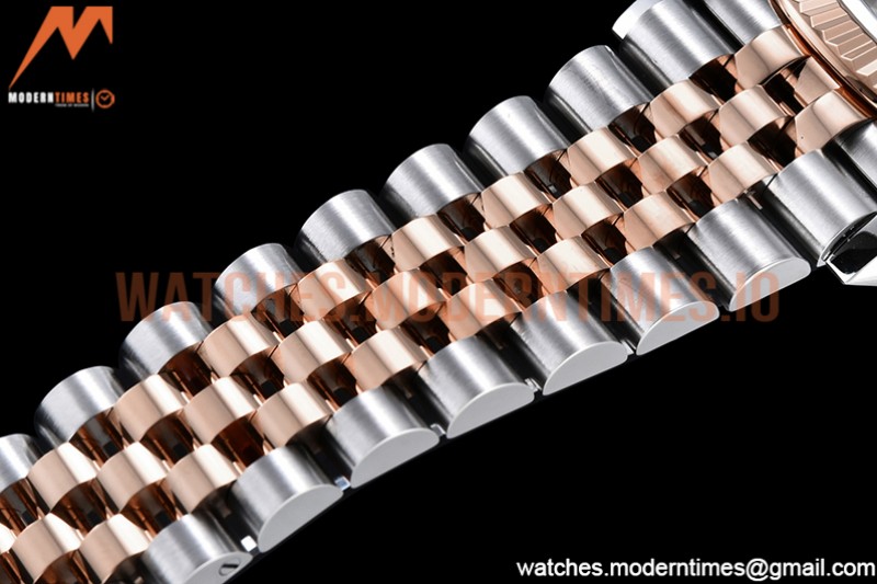Rolex - DJ 36mm Jub Flt 904L RG/SS P-Silv/Dia VSF VS3235