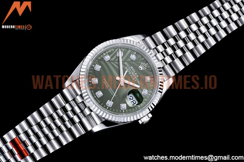 Rolex - DJ 36mm Jub Flt 904L SS/SS P-Green/Dia VSF VS3235