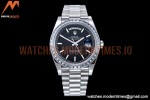 Rolex - DayDate 40mm Dia SS/SS Blk/Stk GSF A2836 Mod