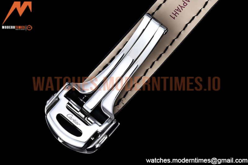 Cartier - Pasha Ladies Blk SS/LE White/Num AF Qtz
