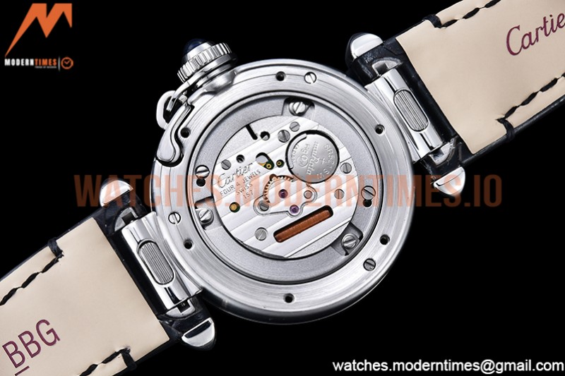 Cartier - Pasha Ladies Blk SS/LE White/Num AF Qtz