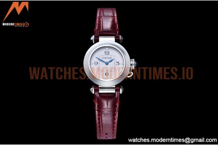Cartier - Pasha Ladies Red SS/LE White/Num AF Qtz