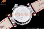 Cartier - Pasha Ladies Red SS/LE White/Num AF Qtz